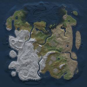 Thumbnail Rust Map: Procedural Map, Size: 4250, Seed: 250437482, 15 Monuments