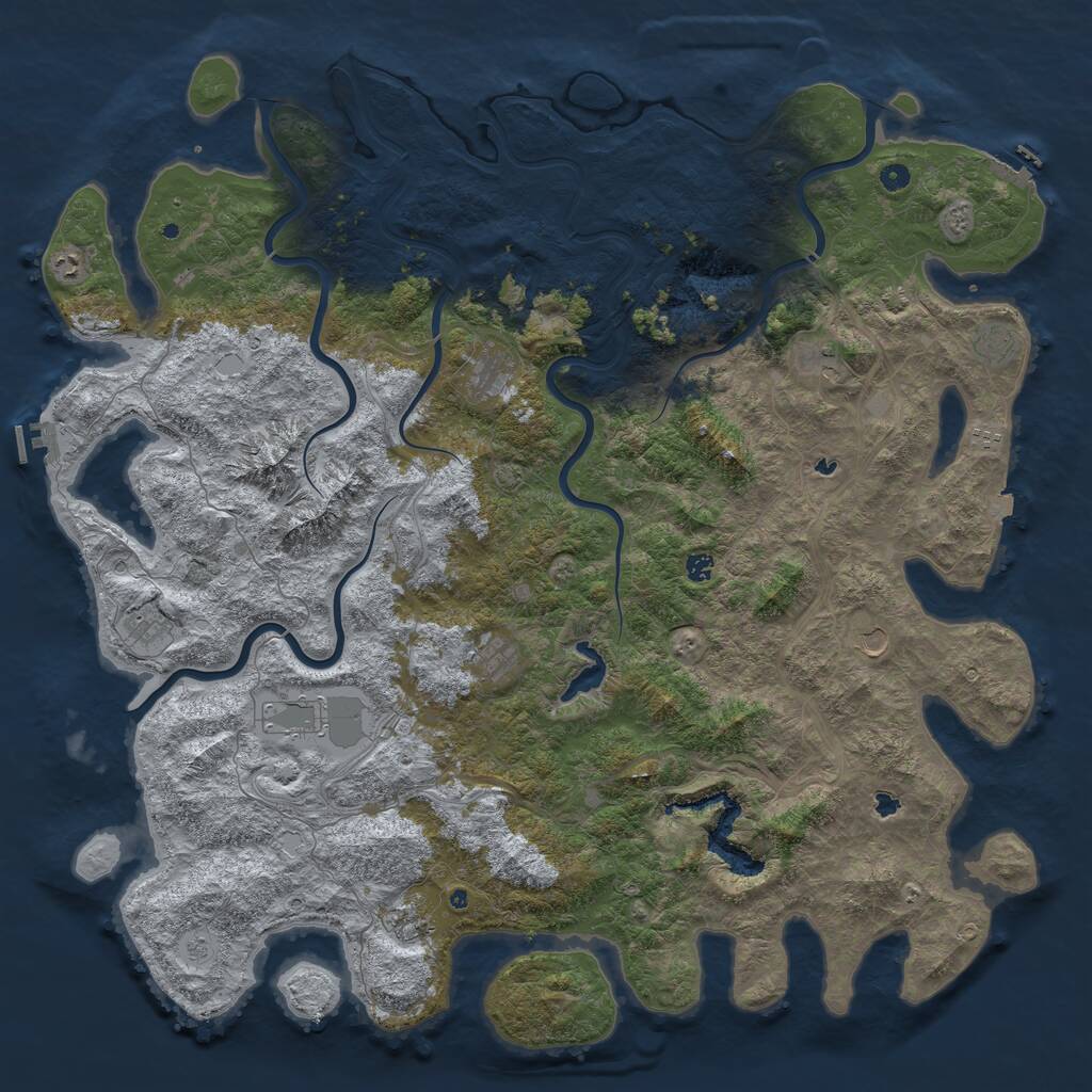 Rust Map: Procedural Map, Size: 5750, Seed: 100, 17 Monuments