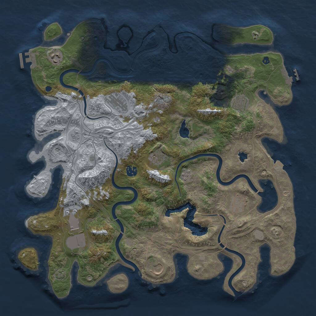 Rust Map: Procedural Map, Size: 4250, Seed: 13632480, 15 Monuments