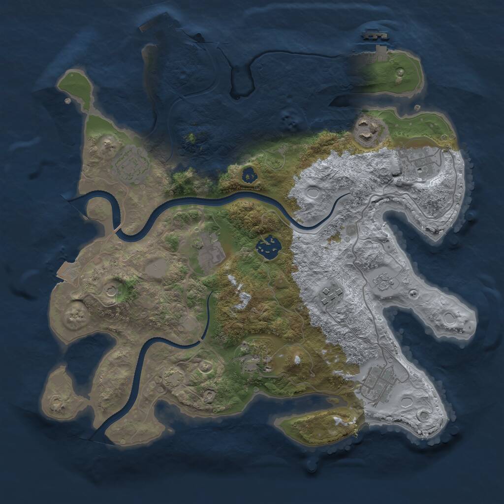 Rust Map: Procedural Map, Size: 3250, Seed: 1510212509, 14 Monuments