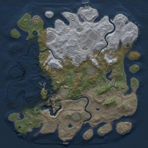 Thumbnail Rust Map: Procedural Map, Size: 4500, Seed: 931084413, 15 Monuments
