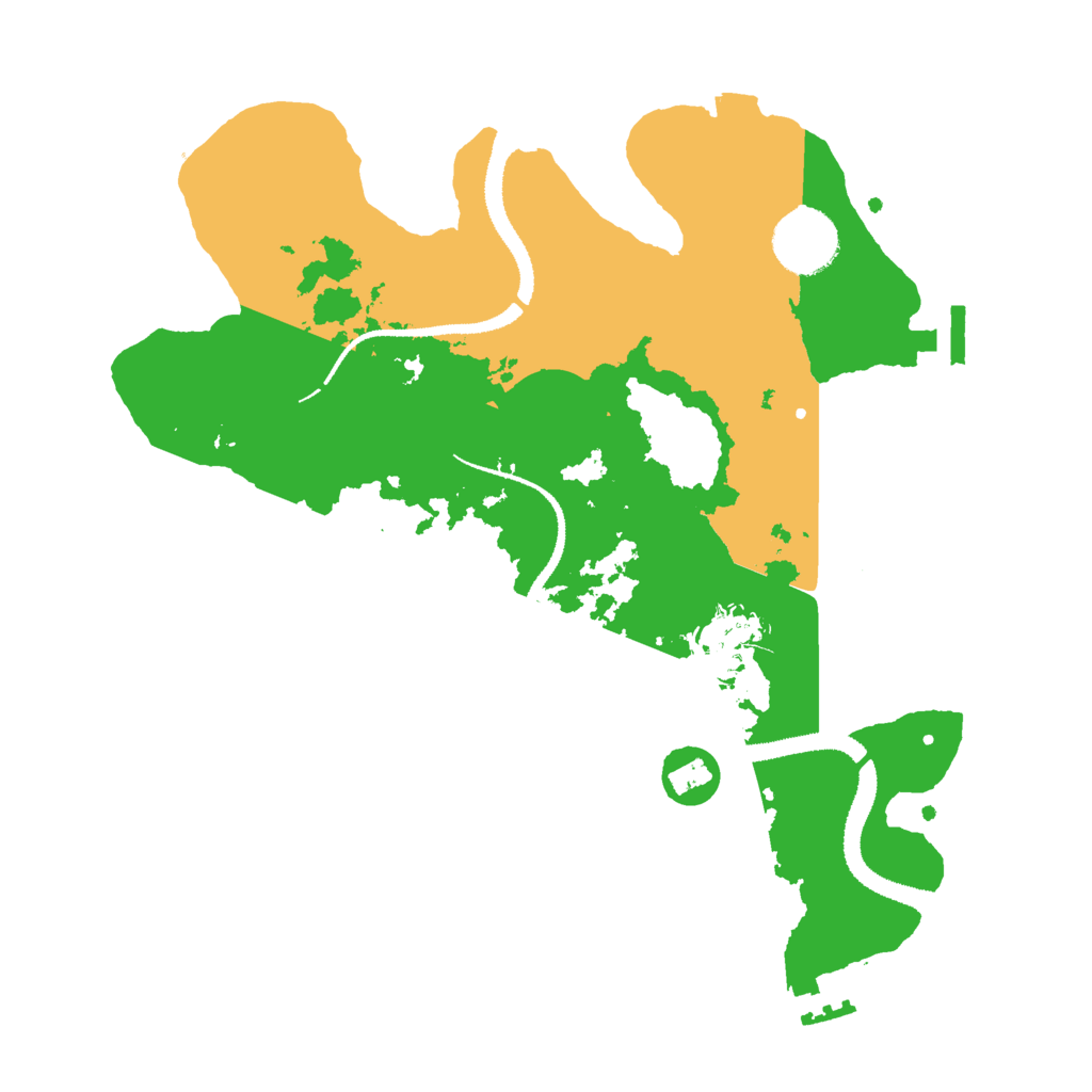Biome Rust Map: Procedural Map, Size: 3000, Seed: 964389732
