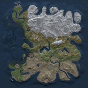 Thumbnail Rust Map: Procedural Map, Size: 4000, Seed: 1732348229, 16 Monuments