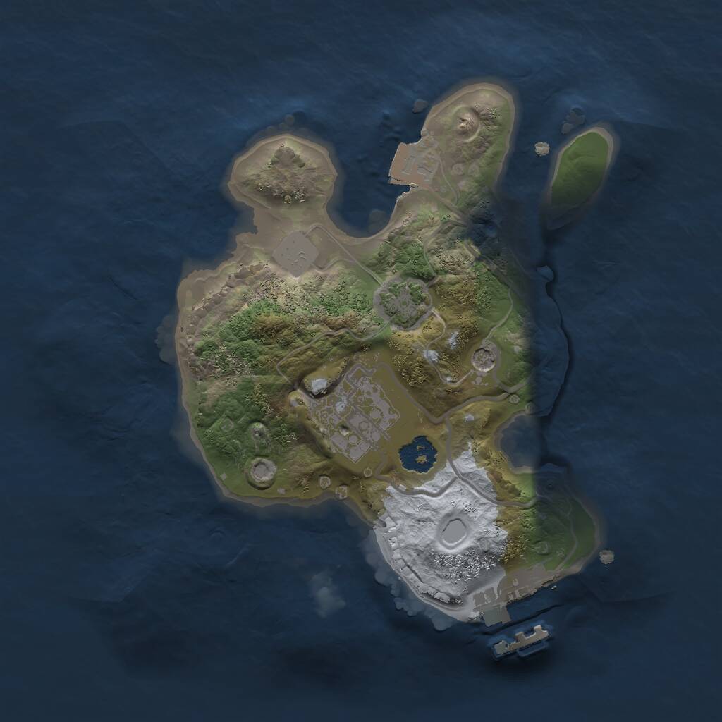 Rust Map: Procedural Map, Size: 2000, Seed: 1931333479, 5 Monuments