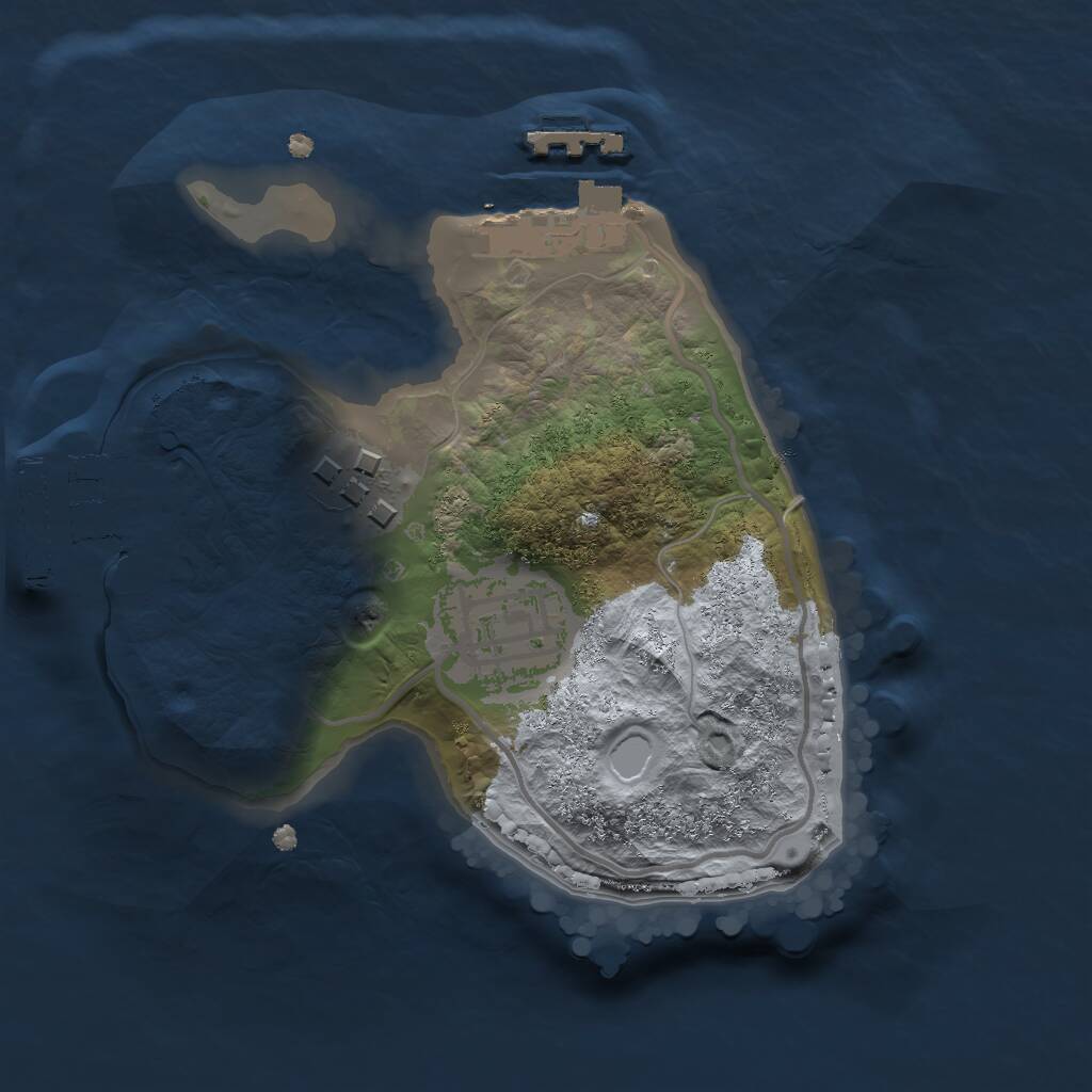 Rust Map: Procedural Map, Size: 1750, Seed: 1428239, 5 Monuments