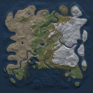 Thumbnail Rust Map: Procedural Map, Size: 4500, Seed: 1434626735, 15 Monuments
