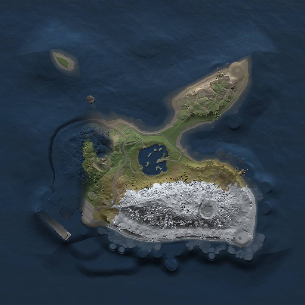 Rust Map: Procedural Map, Size: 1500, Seed: 168371465, 3 Monuments