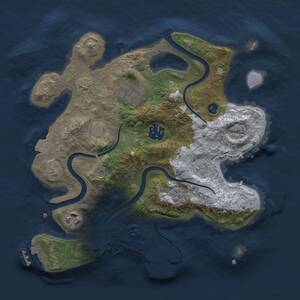 Thumbnail Rust Map: Procedural Map, Size: 2800, Seed: 1286039732, 10 Monuments