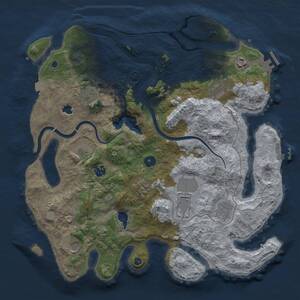 Thumbnail Rust Map: Procedural Map, Size: 4000, Seed: 3247895, 16 Monuments