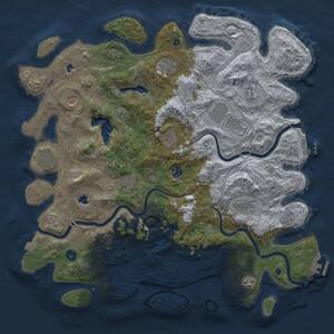 Thumbnail Rust Map: Procedural Map, Size: 4500, Seed: 1664675767, 17 Monuments