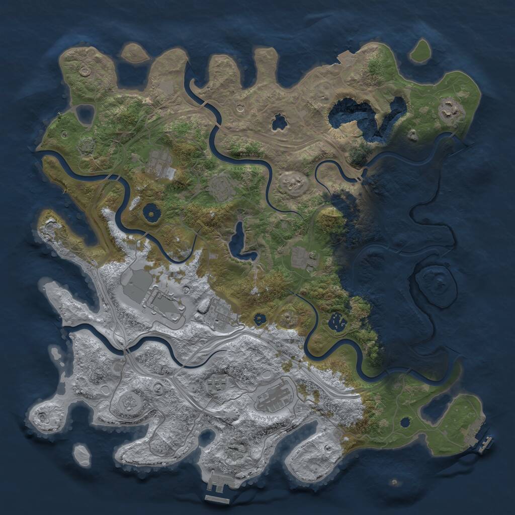 Rust Map: Procedural Map, Size: 4250, Seed: 1338069948, 15 Monuments