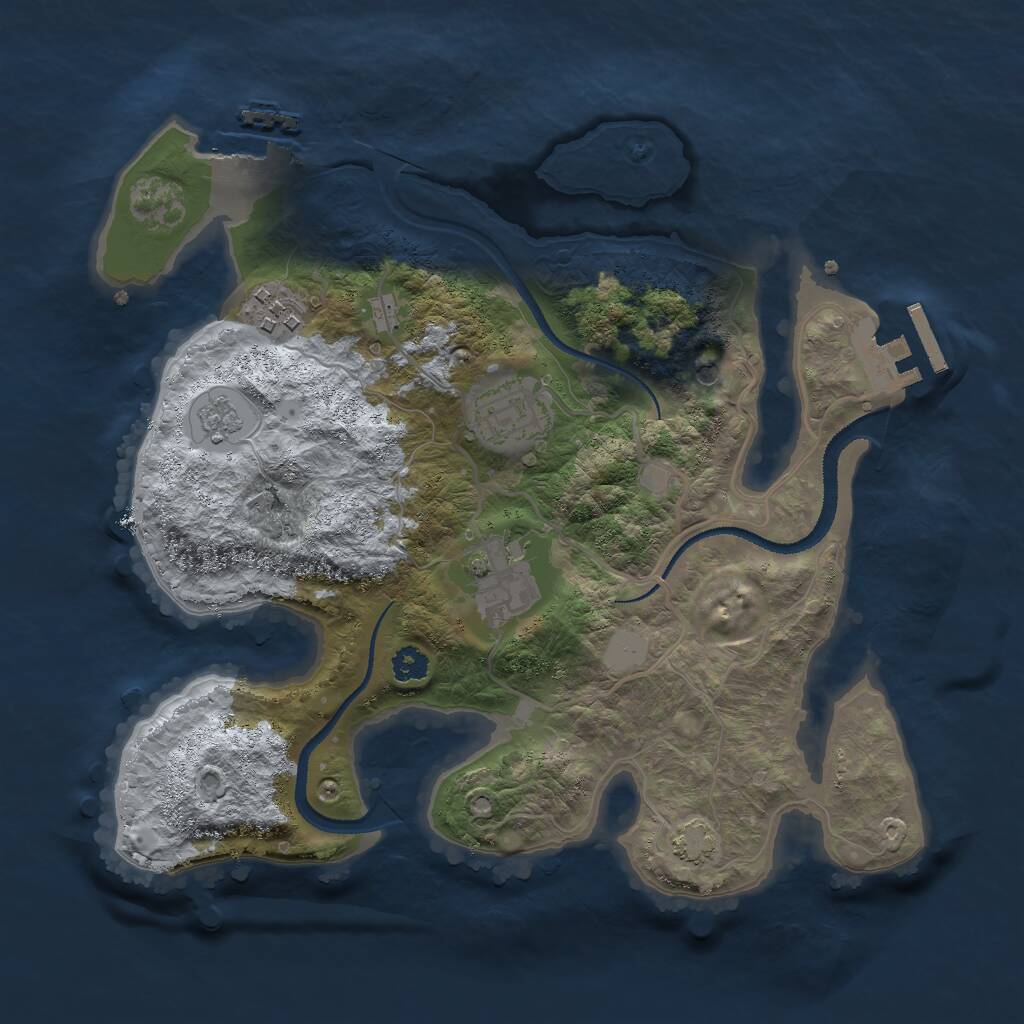 Rust Map: Procedural Map, Size: 2850, Seed: 66, 9 Monuments