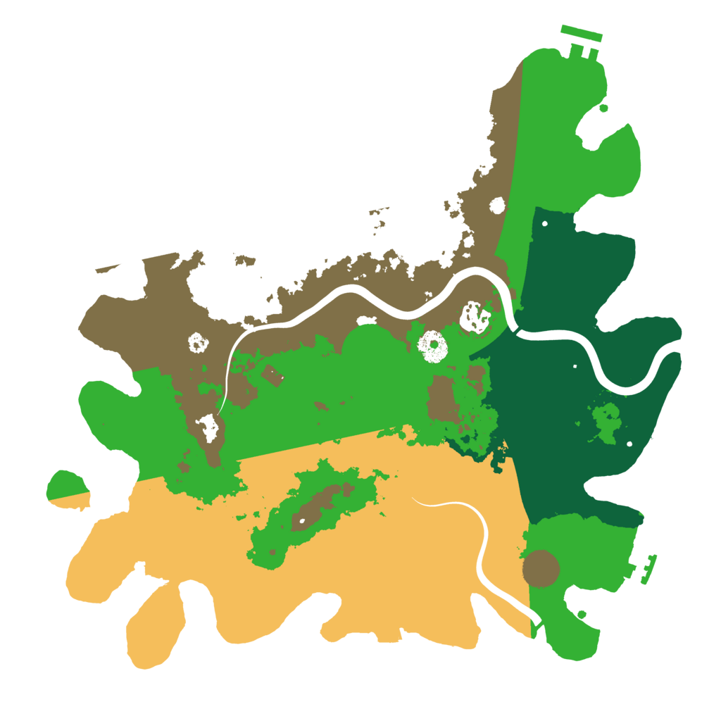 Biome Rust Map: Procedural Map, Size: 3500, Seed: 1775289607