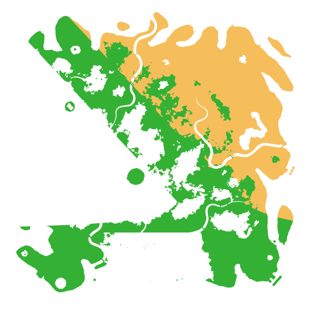 Biome Rust Map: Procedural Map, Size: 5000, Seed: 3291996