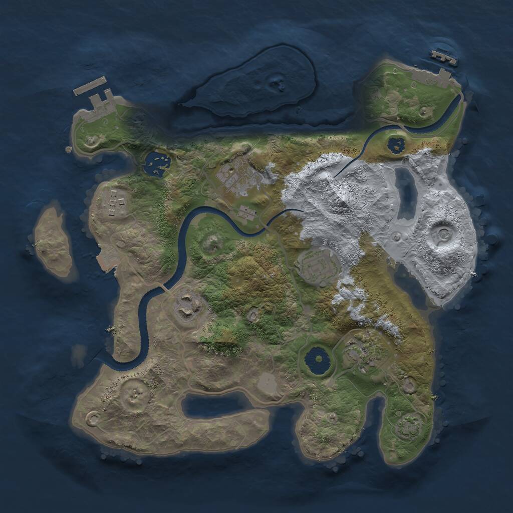 Rust Map: Procedural Map, Size: 3000, Seed: 900300, 11 Monuments