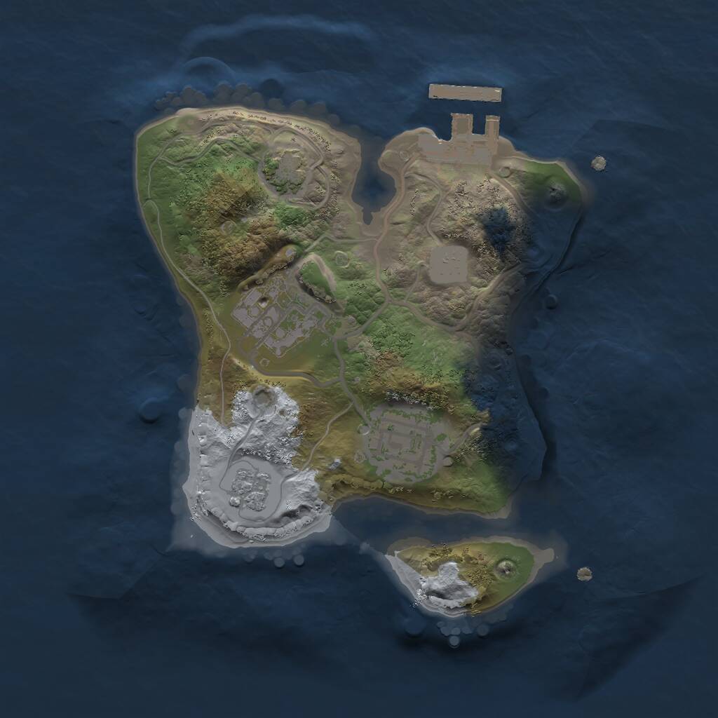 Rust Map: Procedural Map, Size: 2000, Seed: 31337, 6 Monuments