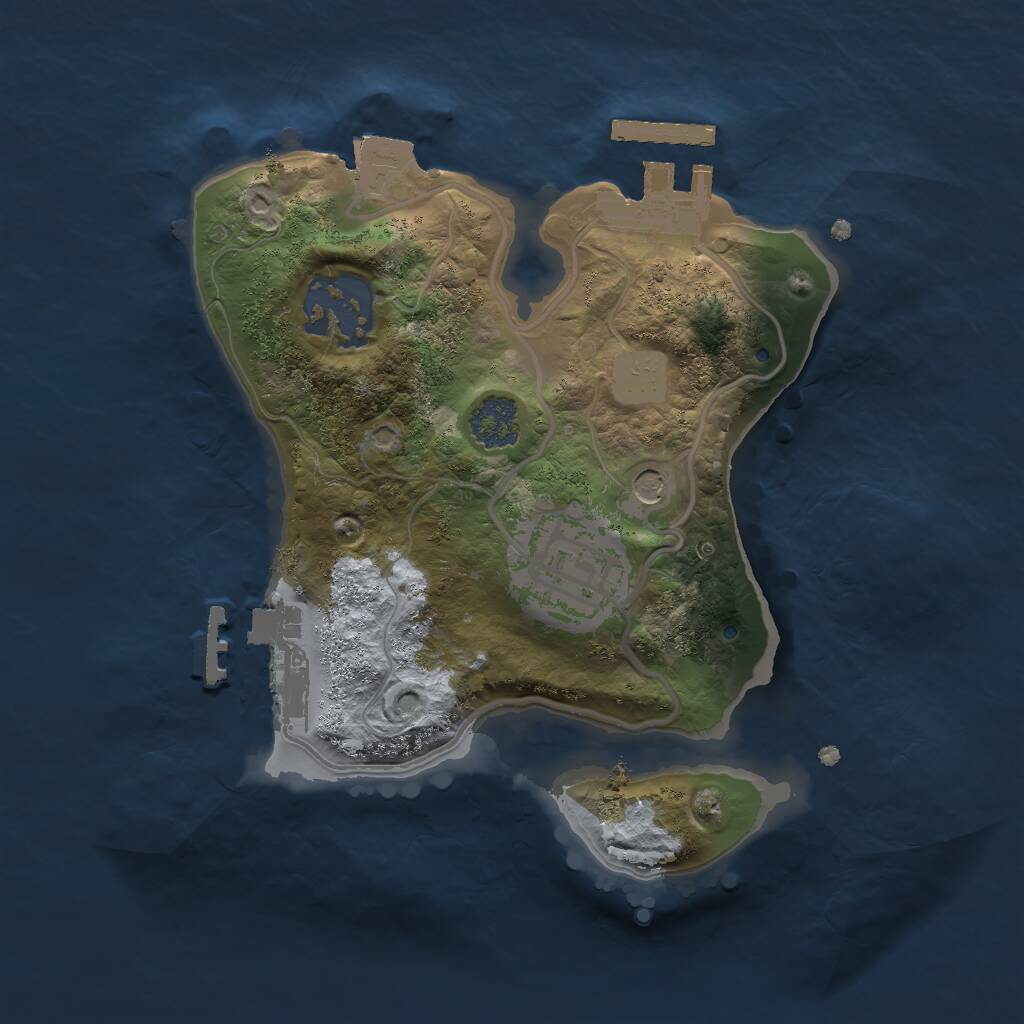 Rust Map: Procedural Map, Size: 2000, Seed: 31337, 8 Monuments