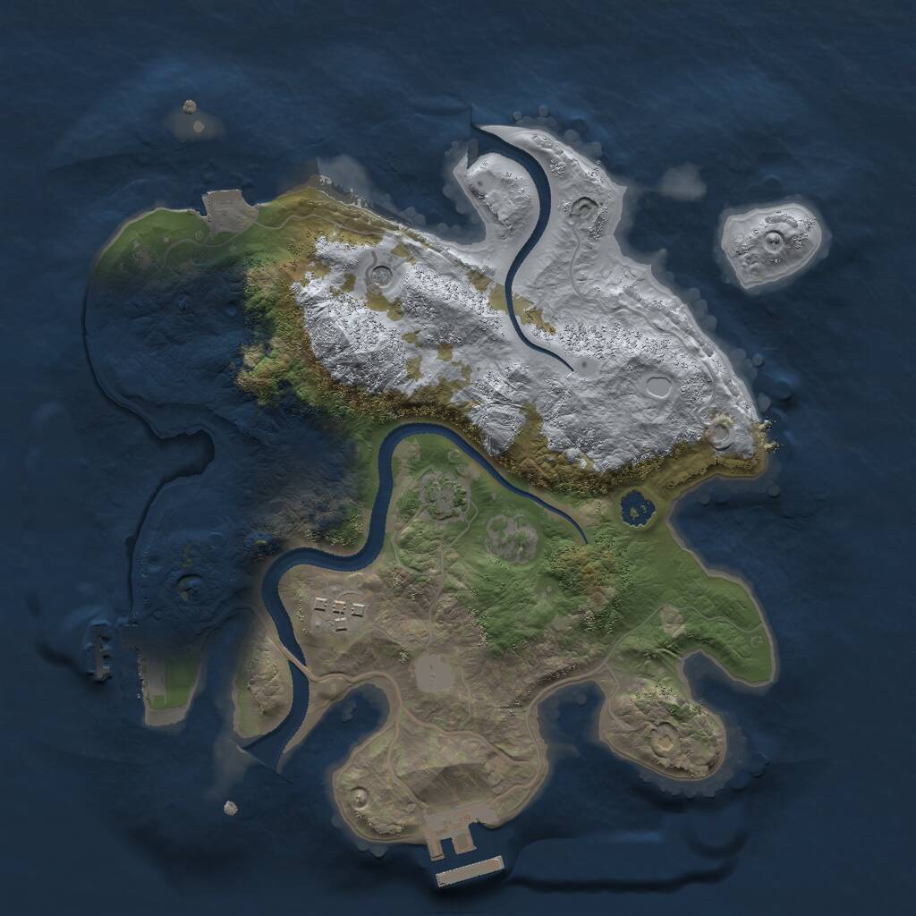 Rust Map: Procedural Map, Size: 2700, Seed: 39, 6 Monuments