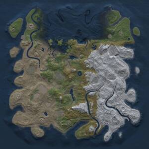 Thumbnail Rust Map: Procedural Map, Size: 4500, Seed: 1166154808, 16 Monuments
