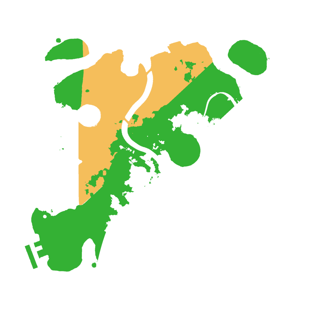 Biome Rust Map: Procedural Map, Size: 2600, Seed: 36666