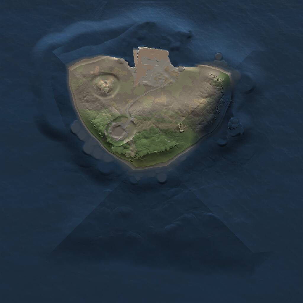 Rust Map: Procedural Map, Size: 1000, Seed: 639678938, 1 Monuments