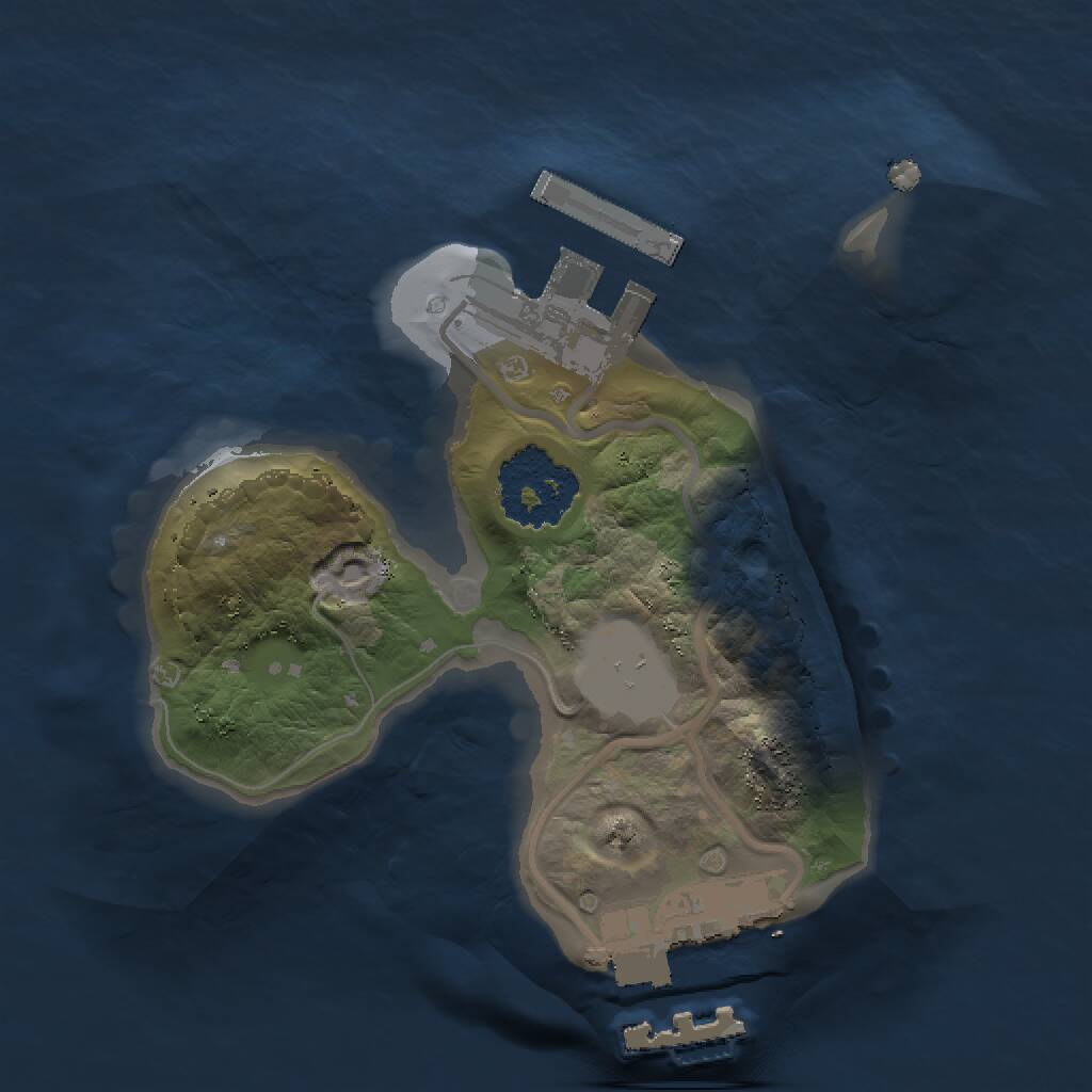 Rust Map: Procedural Map, Size: 1400, Seed: 916846541, 3 Monuments