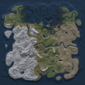 Thumbnail Rust Map: Procedural Map, Size: 5000, Seed: 26852836, 17 Monuments
