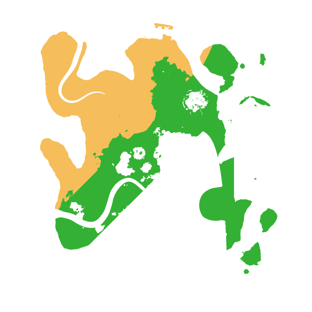 Biome Rust Map: Procedural Map, Size: 2500, Seed: 1150375996