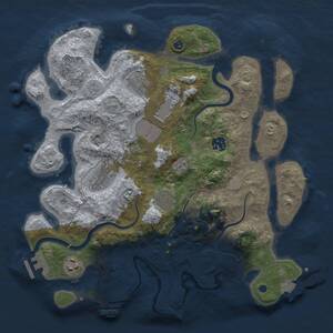 Thumbnail Rust Map: Procedural Map, Size: 3500, Seed: 20250715, 13 Monuments