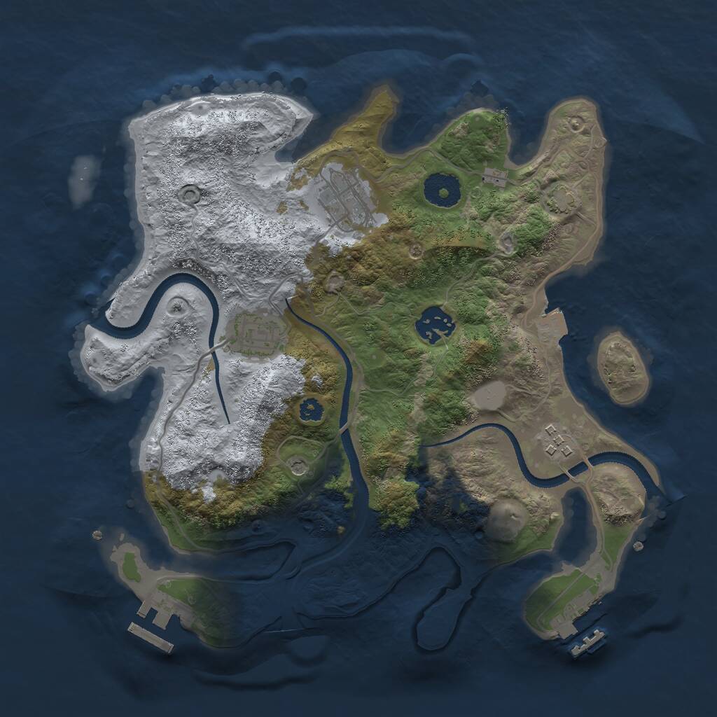Rust Map: Procedural Map, Size: 3000, Seed: 1775130808, 9 Monuments