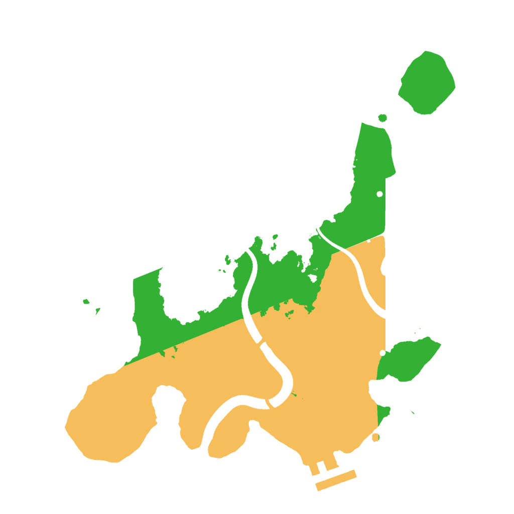 Biome Rust Map: Procedural Map, Size: 2500, Seed: 666446