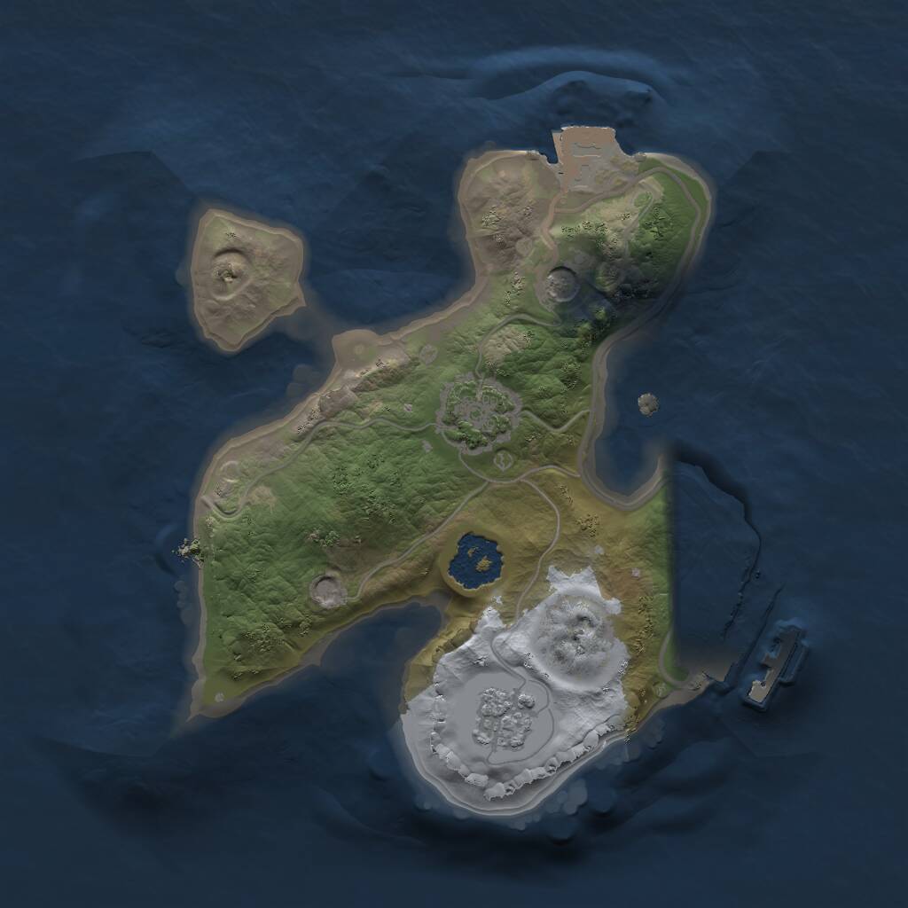 Rust Map: Procedural Map, Size: 1700, Seed: 13500, 5 Monuments