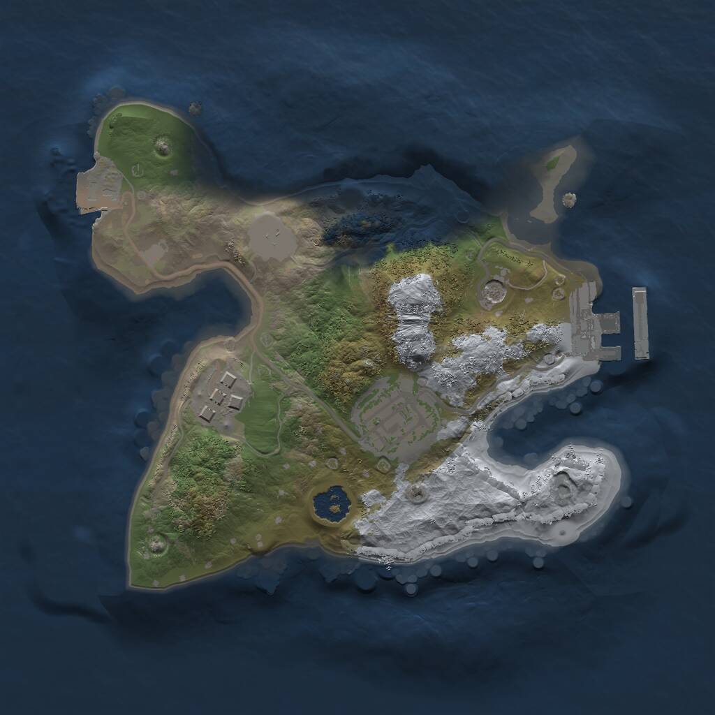 Rust Map: Procedural Map, Size: 2000, Seed: 564985416, 5 Monuments