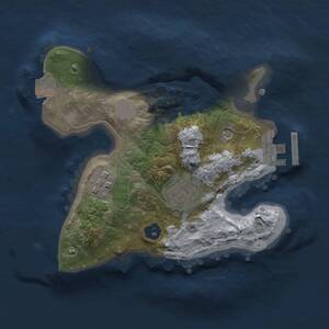 Thumbnail Rust Map: Procedural Map, Size: 2000, Seed: 564985416, 5 Monuments