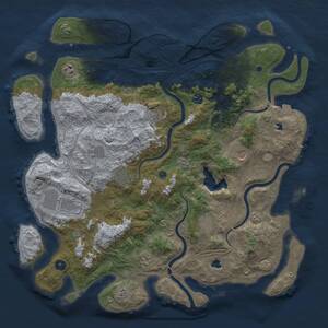 Thumbnail Rust Map: Procedural Map, Size: 4500, Seed: 359987532, 14 Monuments