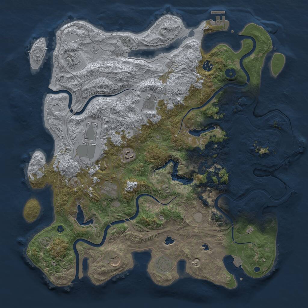 Rust Map: Procedural Map, Size: 4500, Seed: 554012003, 15 Monuments
