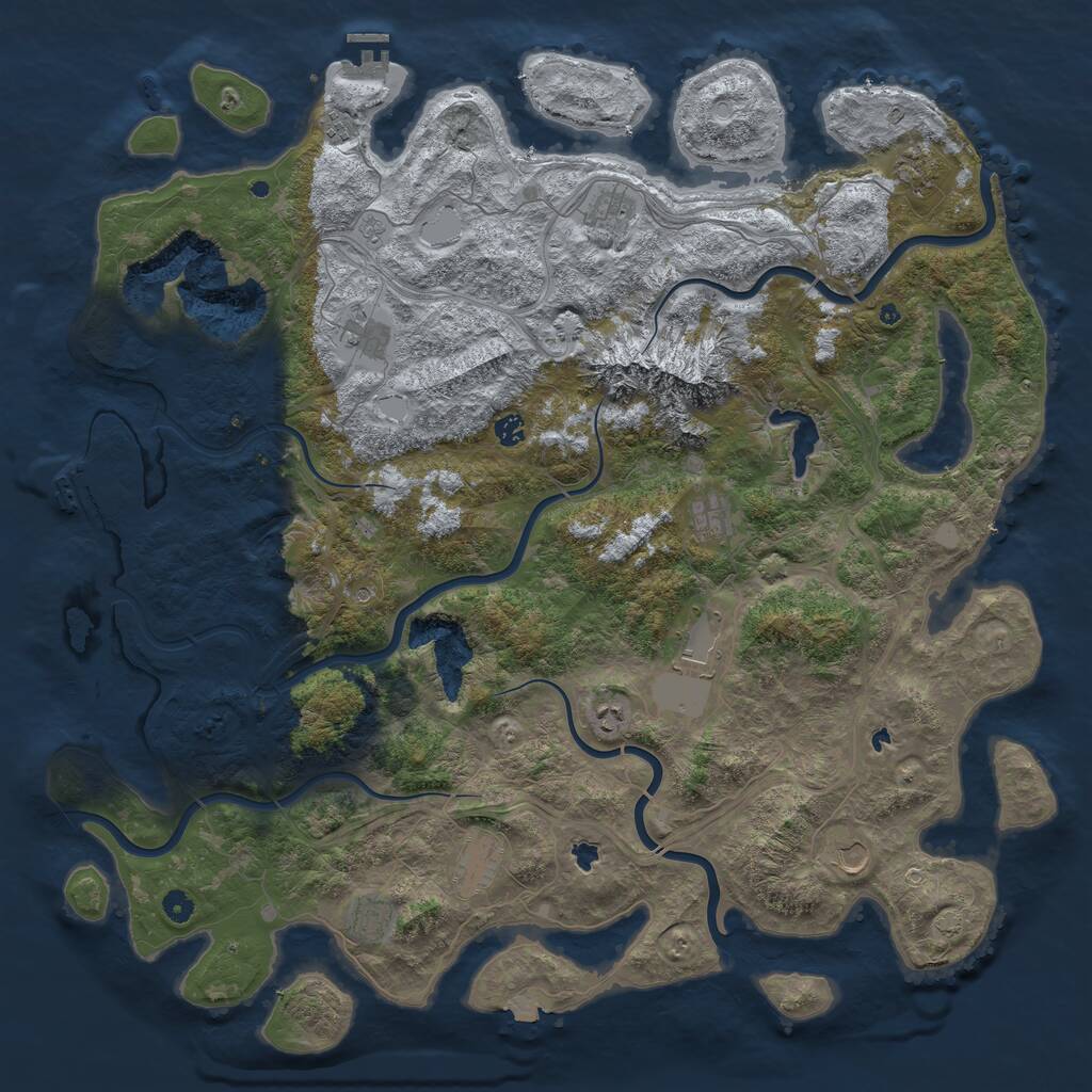 Rust Map: Procedural Map, Size: 5200, Seed: 32028, 19 Monuments
