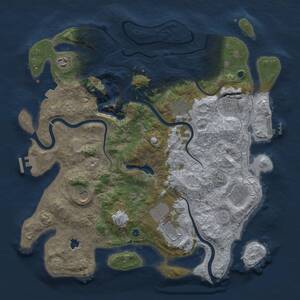 Thumbnail Rust Map: Procedural Map, Size: 4000, Seed: 783655488, 13 Monuments