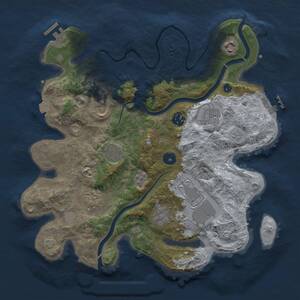 Thumbnail Rust Map: Procedural Map, Size: 3500, Seed: 905259161, 15 Monuments