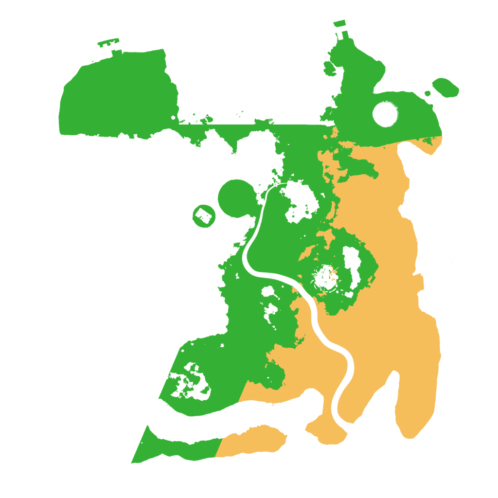 Biome Rust Map: Procedural Map, Size: 3500, Seed: 645597507