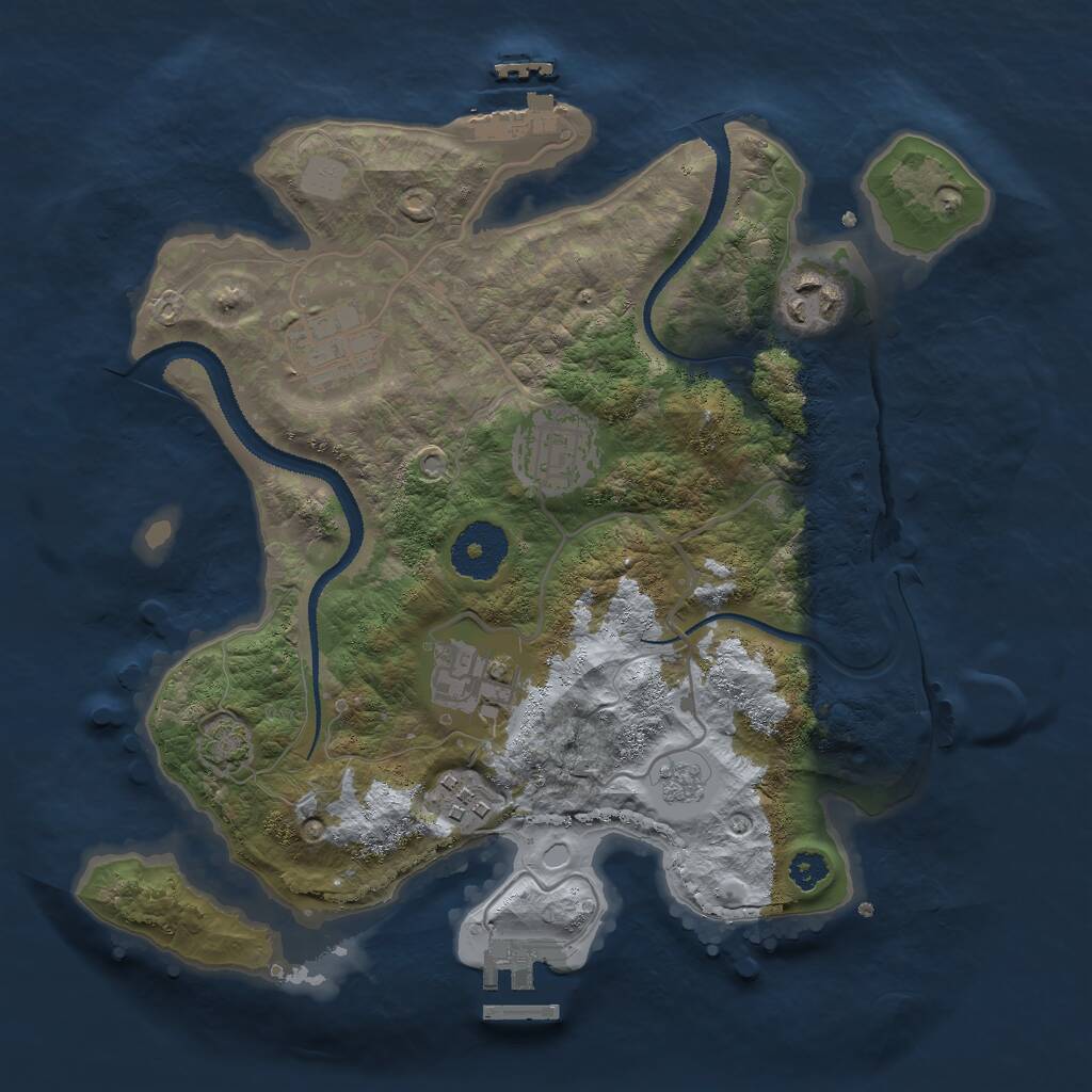 Rust Map: Procedural Map, Size: 2900, Seed: 134657890, 10 Monuments