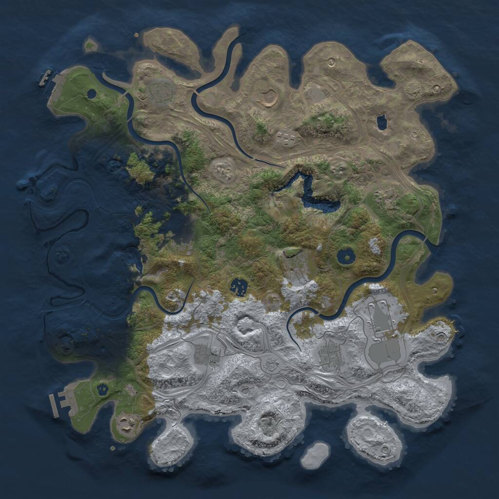 Rust Map: Procedural Map, Size: 4250, Seed: 3473475, 17 Monuments