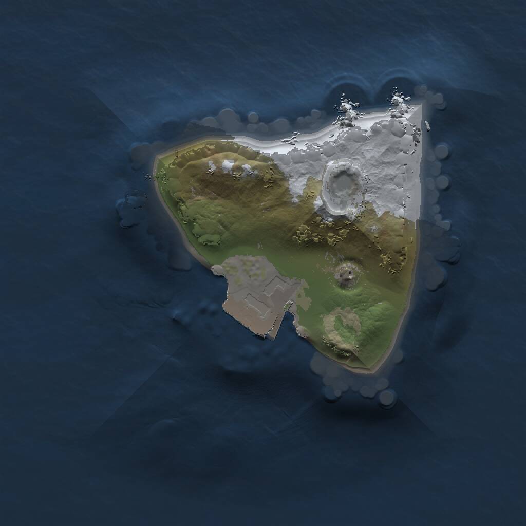 Rust Map: Procedural Map, Size: 1000, Seed: 52487173, 1 Monuments