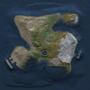 Thumbnail Rust Map: Procedural Map, Size: 1800, Seed: 435678, 5 Monuments