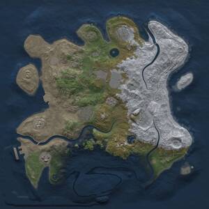 Thumbnail Rust Map: Procedural Map, Size: 3500, Seed: 634382211, 14 Monuments