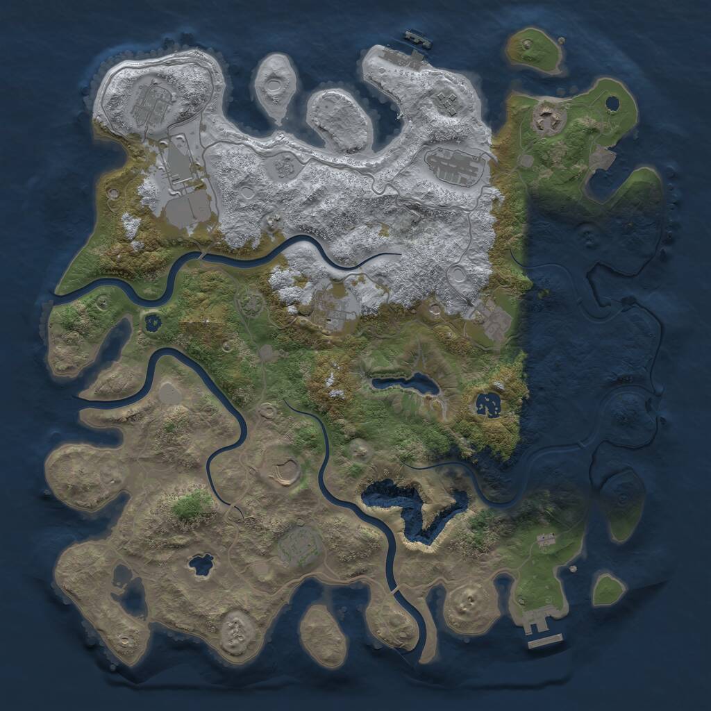 Rust Map: Procedural Map, Size: 4096, Seed: 82107269, 16 Monuments