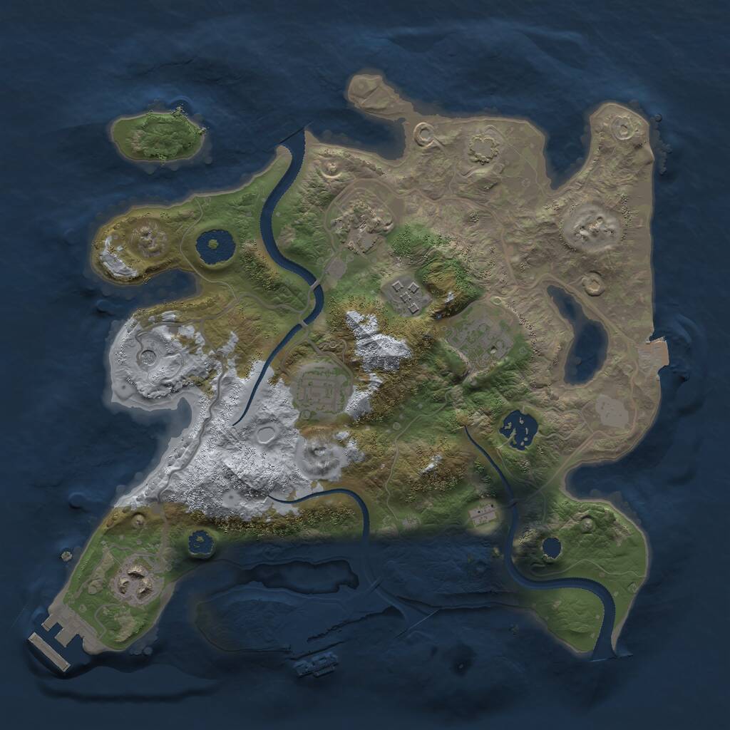 Rust Map: Procedural Map, Size: 3000, Seed: 1288664926, 11 Monuments