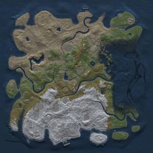 Thumbnail Rust Map: Procedural Map, Size: 4750, Seed: 36139029, 17 Monuments