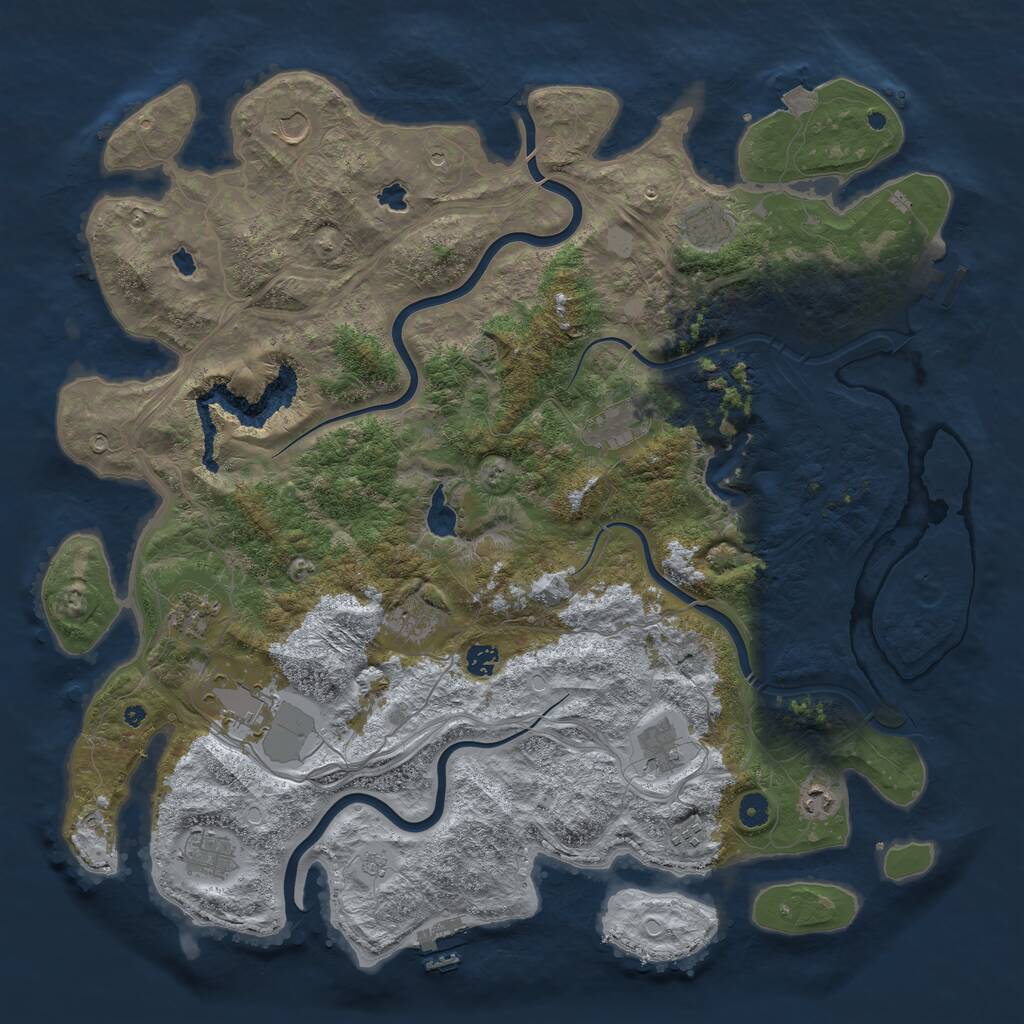 Rust Map: Procedural Map, Size: 4750, Seed: 36139029, 17 Monuments