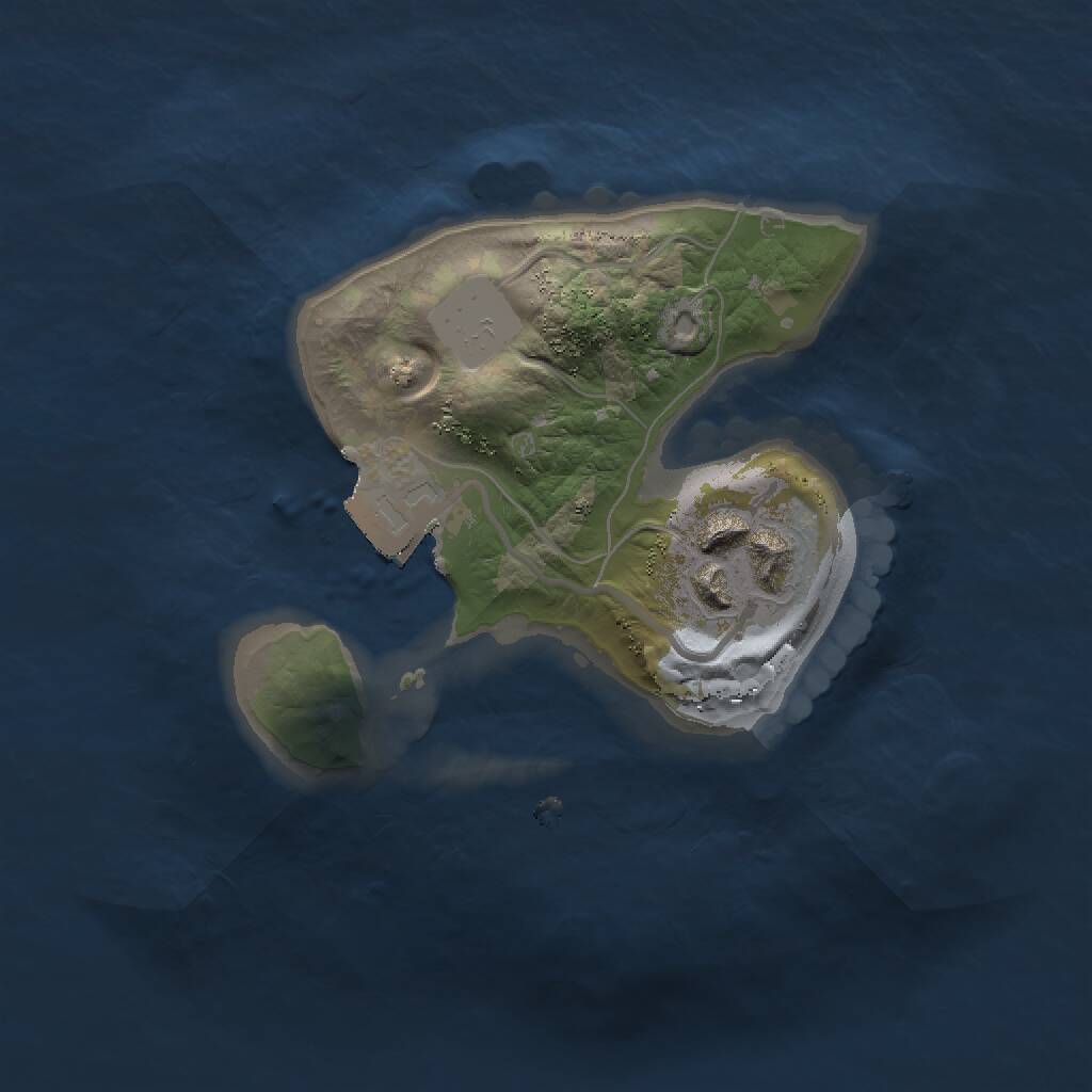 Rust Map: Procedural Map, Size: 1500, Seed: 34513, 2 Monuments